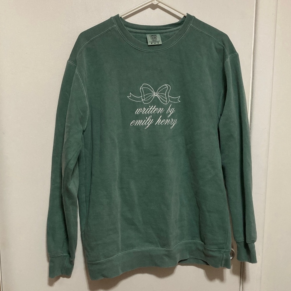 House of Jupiter Emily Henry Merch Embroidered Comfort Colors Sweatshirt Medium
